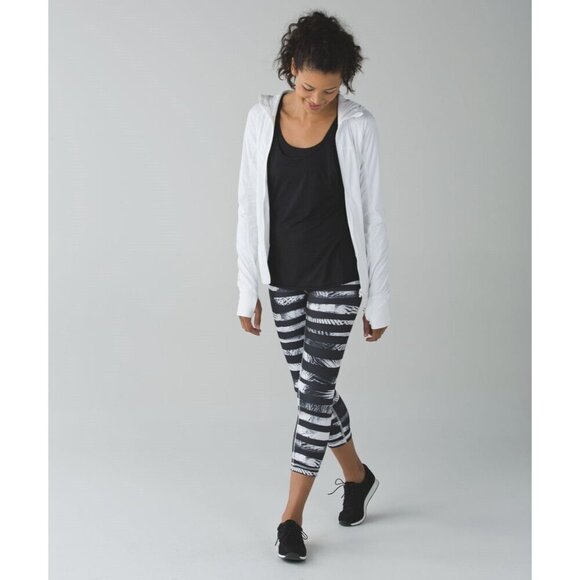 Lululemon Wunder Under Crop II *Full-On Luon 4 Shady Palms Banana Leaf Gingham - Picture 7 of 11